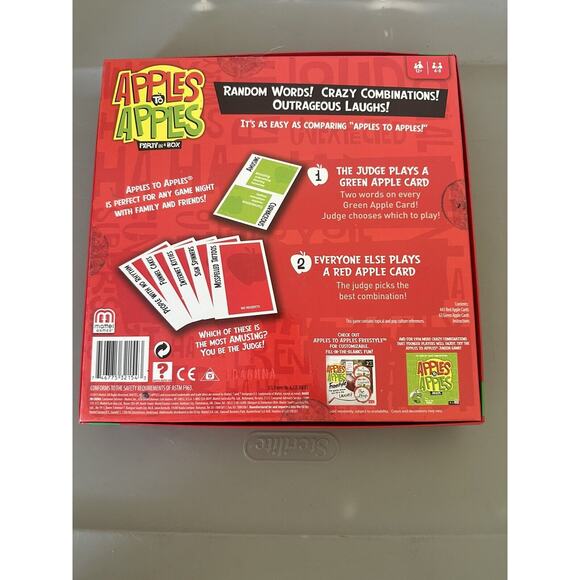 APPLES TO APPLES - PARTY BOX MATTEL GAME COMPLETE ENGLISH ONLY Game - Picture 4 of 7